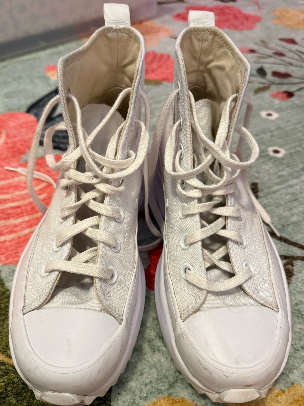 Converse Casual High-Top Canvas Sneakers in Off-White
